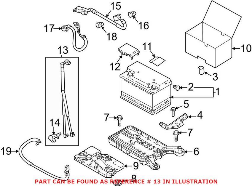 VW Battery Cable 5QF971228A